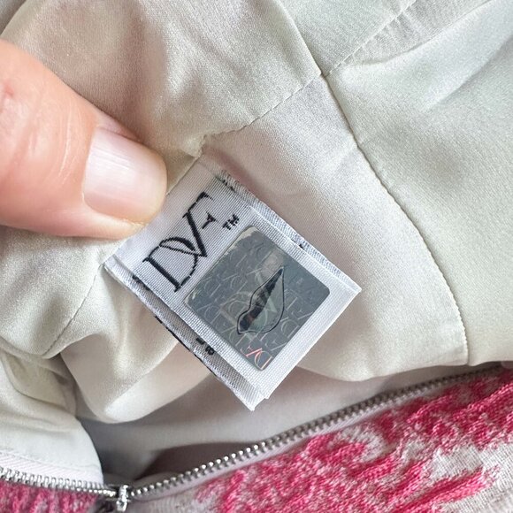 Diane Von Furstenburg Carpreena Mini Coral Floral Stamp tulip dress size 8 - Picture 6 of 6